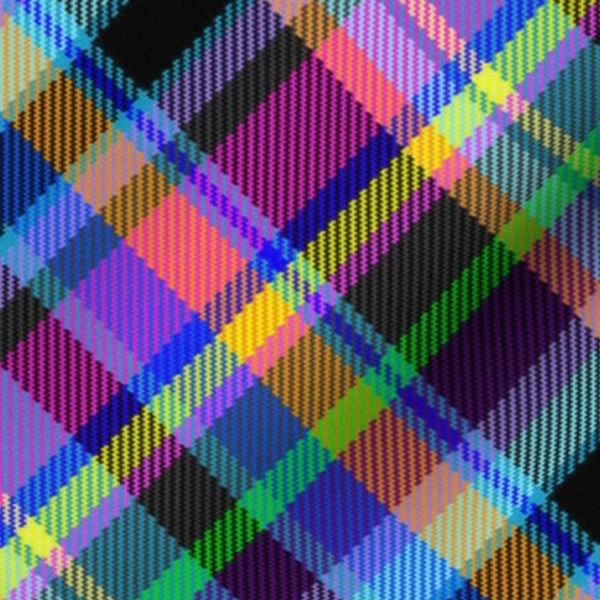 Criss Cross Madras Plaid with Black