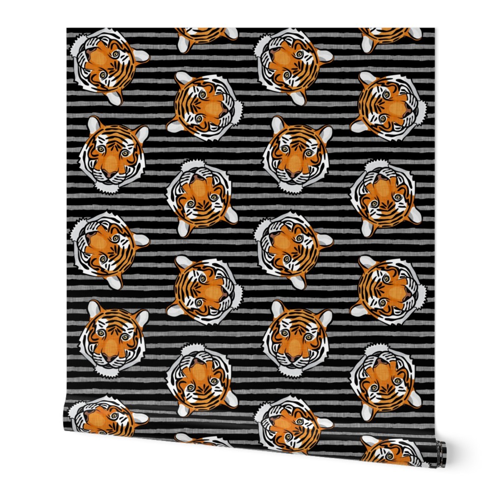 Roll of Peel and Stick wallpaper on white
