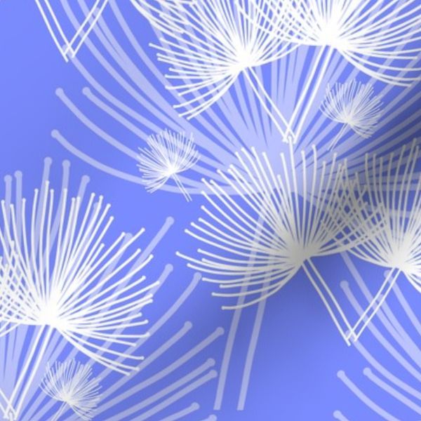 Stark Agapanthus Chic - Art Deco - azure blue medium