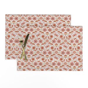 Folksy Florals coral